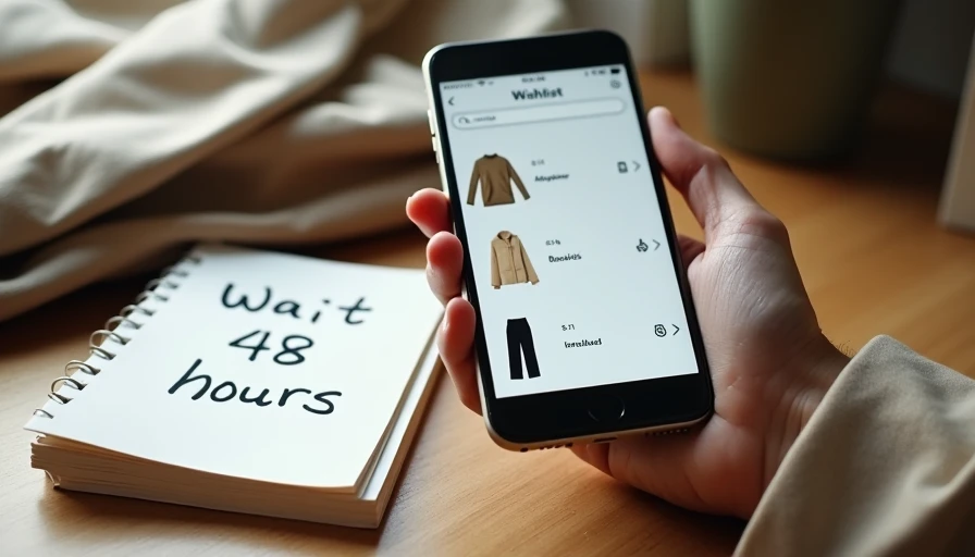 Shopping wishlist and blazer representing intentional sale shopping strategy
