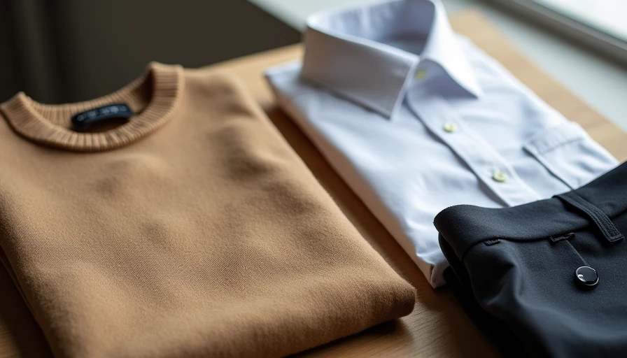 Cashmere sweater, white shirt and tailored trousers showing quality affordable basics